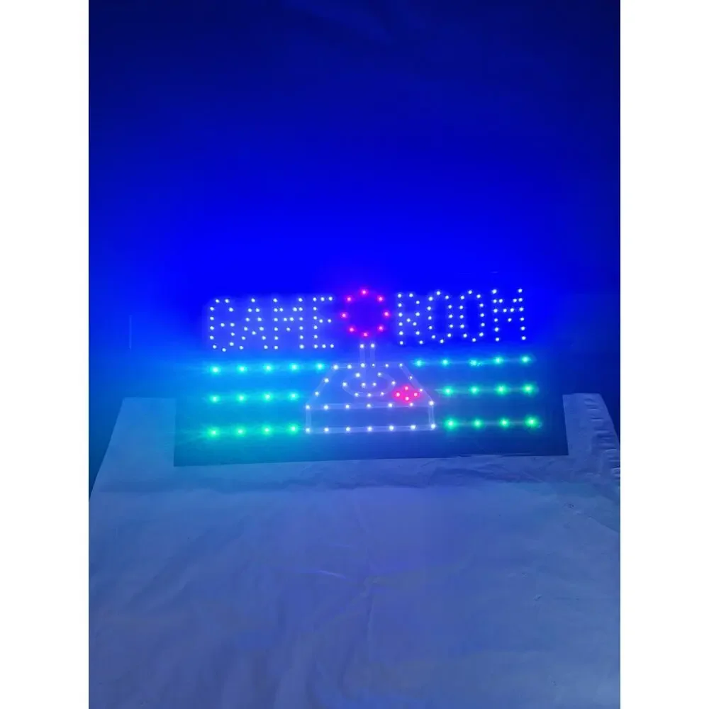 Game Room led lighted sign home new shop decor neon message display club service